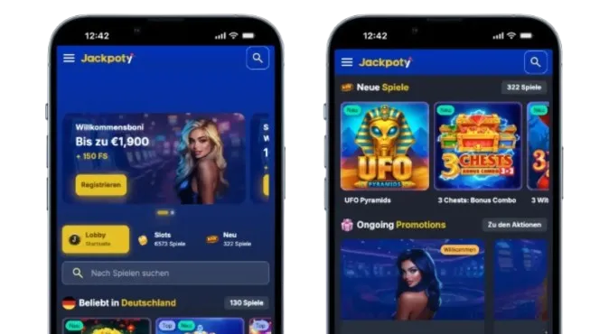 Jackpoty Casino App-Screenshot